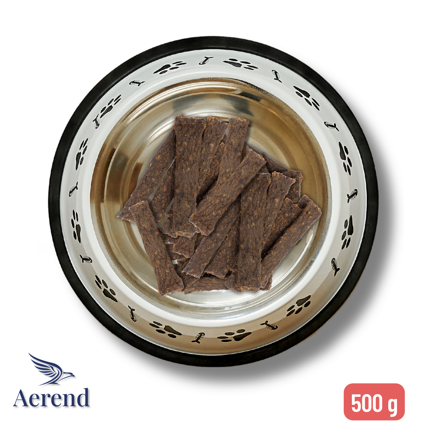Aerend Rind Streifen für Hunde mit Geweihpulver