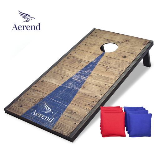 Aerend Cornhole Set - Speelbord - 90 x 60 cm - Met 8 Zakjes & Draagtas - Perfect board voor Buitenplezier en Verjaardagsfeestjes, Tuinfeesten, Stranddagen en Familieplezier