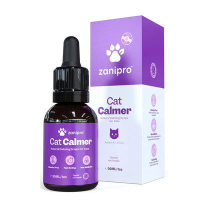 Beruhigungstropfen für Katzen - Zanipro® 30ml - Hanföl-Alternative - 100% natürlich