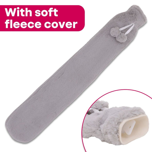 Aerend Extra Long Hot Water Bottle with Fleece Cover - 2 L