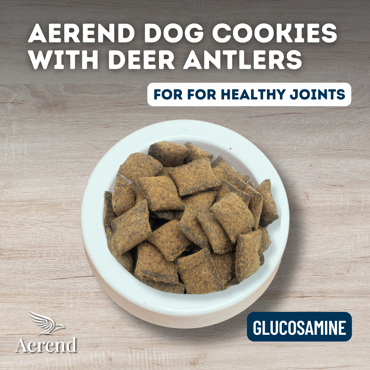 Aerend Dog Cookies with Antler Powder for Healthy Joints